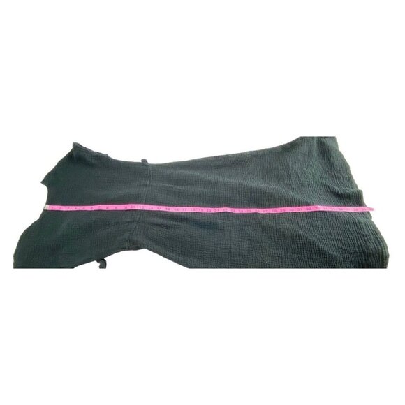 MARINE LAYER Women Maddie Wrap Gauze Dress SZ XS Black Cap Sleeves Summer 10-13 - Picture 11 of 15